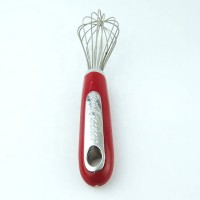 Stainless Steel Balloon Whisk Egg Beater Plastic Handle Egg Beater Milk Frother for Mixing