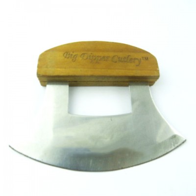 wood handle stainless steel pizza cut