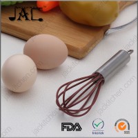 Non Stick Silicone Coated Manual Small Size Mini Egg Beater Whisk for Kitchen