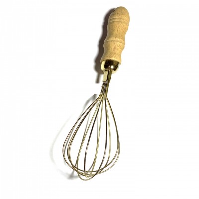 high-class wooden handle stainless steel kitchen egg beater