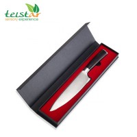 Wholesale Custom Logo 8 Inch German 1.4116 Stainless Steel Kitchen Knives Double Edge With Black Pakka Wood Handle Chef Knife